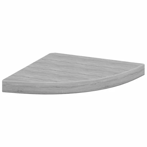 4 db betonszürke MDF fali sarokpolc 35 x 35 x 3,8 cm