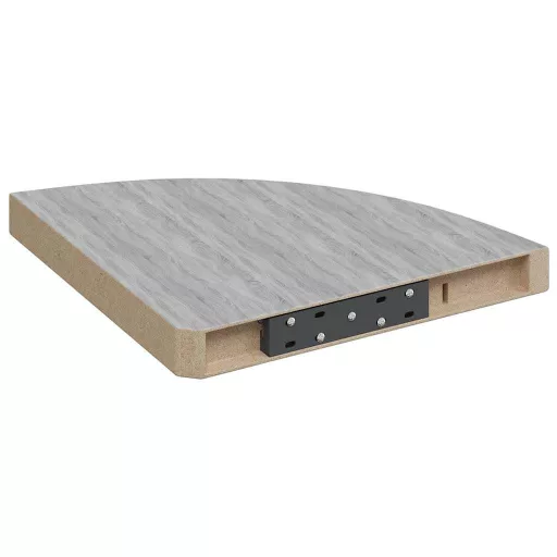 4 db betonszürke MDF fali sarokpolc 35 x 35 x 3,8 cm