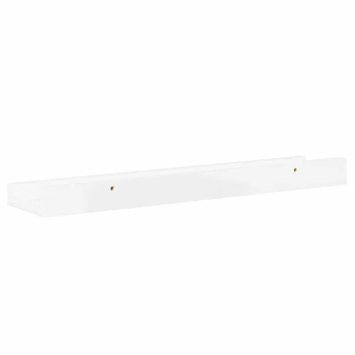 2 db magasfényű fehér fali polc 40 x 9 x 3 cm