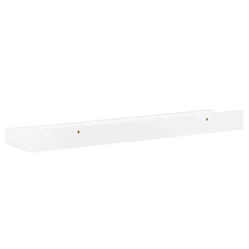 2 db magasfényű fehér fali polc 40 x 9 x 3 cm