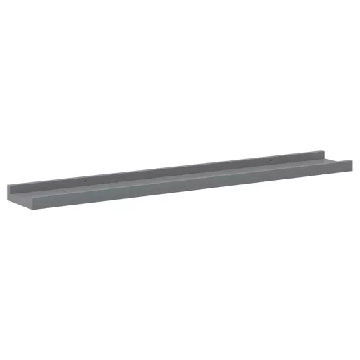 4 db szürke fali polc 80 x 9 x 3 cm