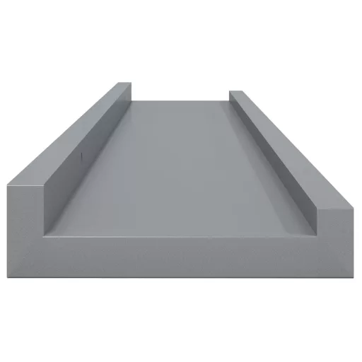 4 db szürke fali polc 80 x 9 x 3 cm