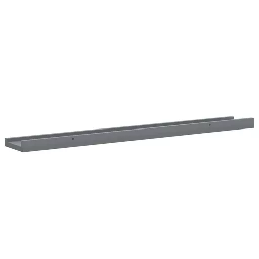 4 db szürke fali polc 80 x 9 x 3 cm