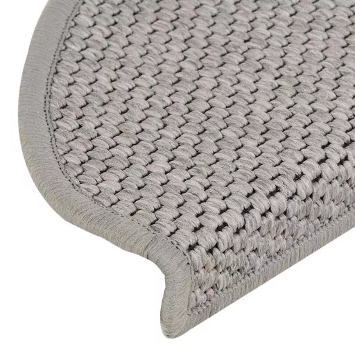 15 db szizál hatású ezüstszínű öntapadó lépcsőszőnyeg 65x21x4cm