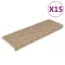 15 db szizál hatású homokszínű öntapadó lépcsőszőnyeg 65x21x4cm
