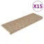 15 db szizál hatású homokszínű öntapadó lépcsőszőnyeg 65x21x4cm