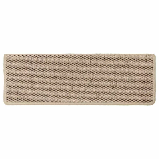 15 db szizál hatású homokszínű öntapadó lépcsőszőnyeg 65x21x4cm