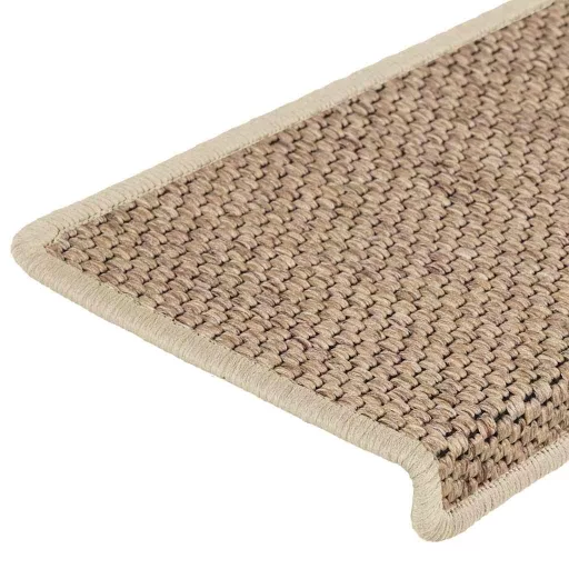 15 db szizál hatású homokszínű öntapadó lépcsőszőnyeg 65x21x4cm