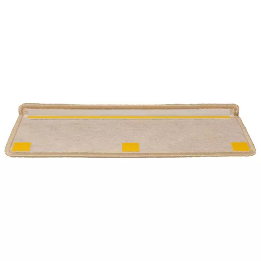 15 db szizál hatású világos bézsszínű lépcsőszőnyeg 65x21x4 cm