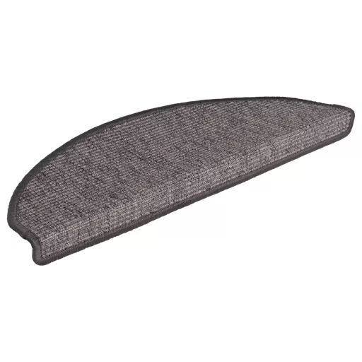 15 db bézs és szürke félkör alakú lépcsőszőnyeg 65 x 21 x 4 cm, nagy