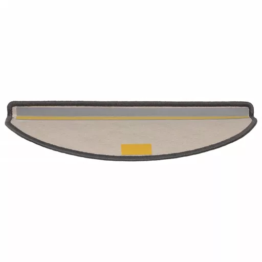 15 db bézs és szürke félkör alakú lépcsőszőnyeg 65 x 21 x 4 cm, nagy