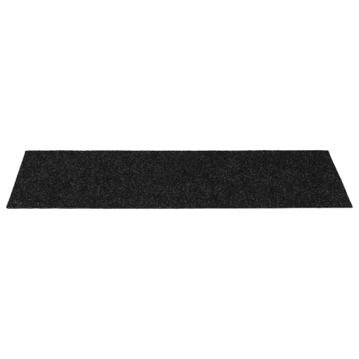 Öntapadós lépcsőszőnyegek 15 db 60 x 25 cm fekete téglalap alakú