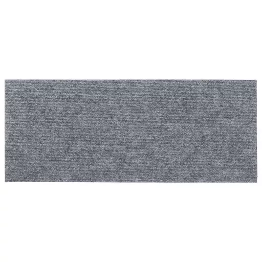 15 db öntapadós lépcsőszőnyeg, 60 x 25 cm, világosszürke, téglalap alakú