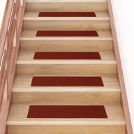   15 db öntapadós lépcsőszőnyeg 76 x 20 cm bordói téglalap alakú