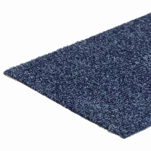 15 db öntapadós lépcsőszőnyeg, 76 x 20 cm, szürke-kék, téglalap alakú
