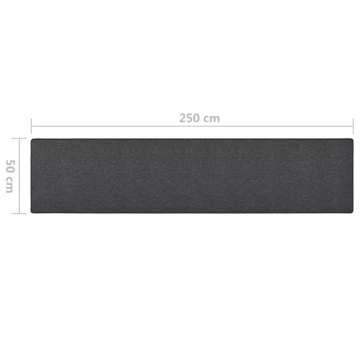 Antracitszürke futószőnyeg 50 x 250 cm