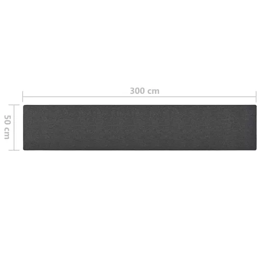 Antracitszürke futószőnyeg 50 x 300 cm