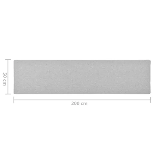 Világosszürke futószőnyeg 50 x 200 cm