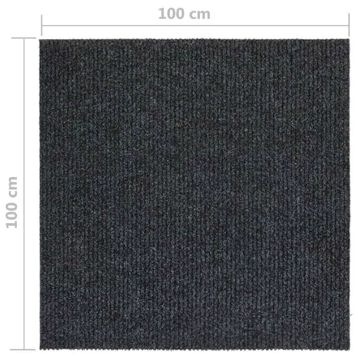 Antracitszürke koszfogó futószőnyeg 100 x 100 cm
