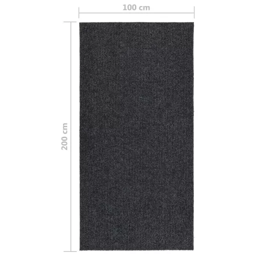 Antracitszürke koszfogó futószőnyeg 100 x 200 cm