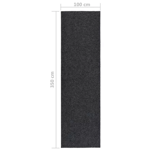Antracitszürke koszfogó futószőnyeg 100 x 350 cm