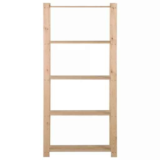 5 szintes tömör fenyőfa tárolóállvány 80 x 28,5 x 170 cm