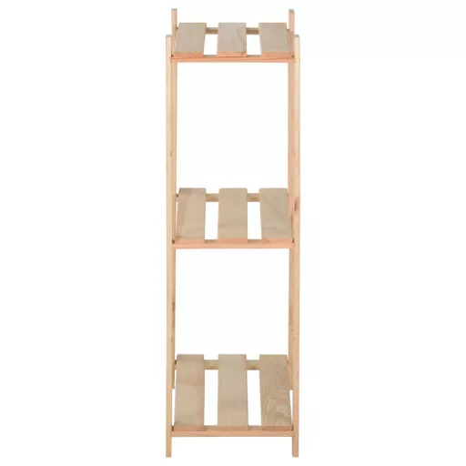 3 szintes tömör fenyőfa tárolóállvány 80 x 28,5 x 90 cm