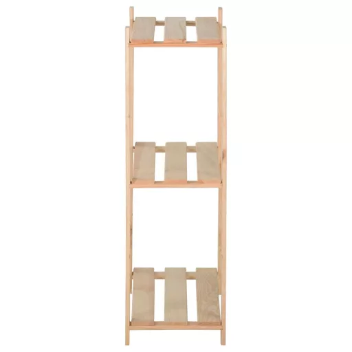 3 szintes tömör fenyőfa tárolóállvány 60 x 28,5 x 90 cm