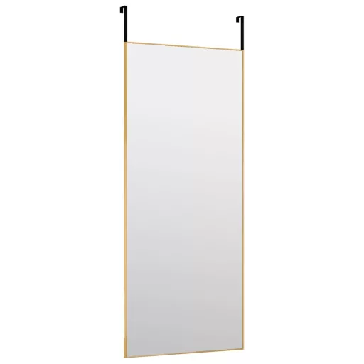 Arany üveg és alumínium ajtótükör 40x100 cm