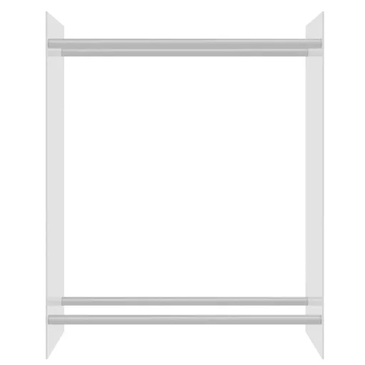 Átlátszó edzett üveg tűzifatároló 80 x 35 x 100 cm