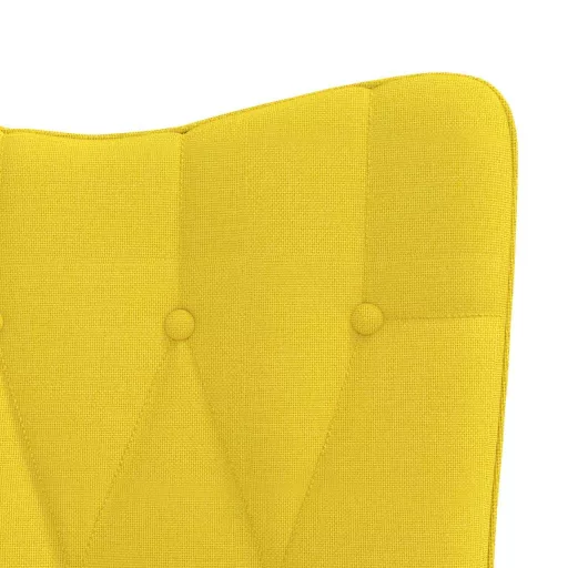 Mustársárga szövet hintaszék lábtartóval