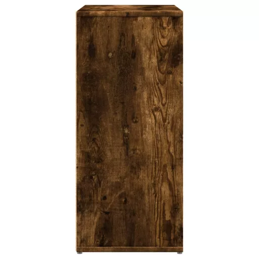 2 db füstös tölgy színű szerelt fa tálalószekrény 60x31x70 cm