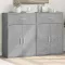2 db betonszürke szerelt fa tálalószekrény 60 x 30 x 84 cm