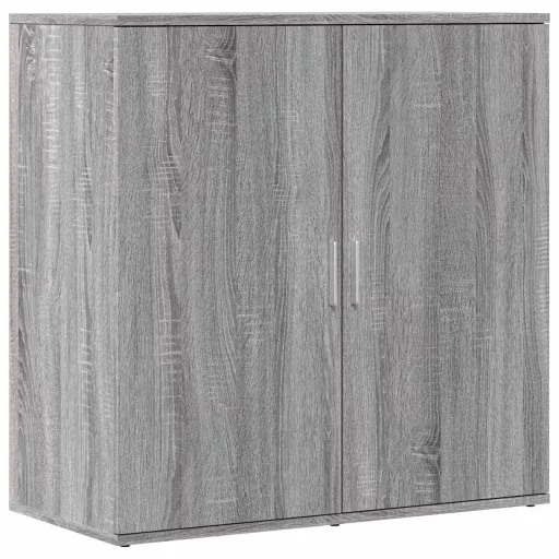 2 db szürke sonoma színű szerelt fa tálalószekrény 79x38x80 cm