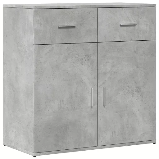 2 db betonszürke szerelt fa tálalószekrény 79 x 38 x 80 cm