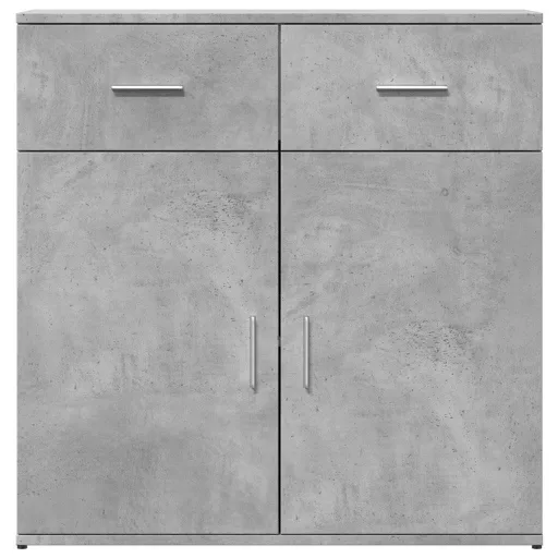 2 db betonszürke szerelt fa tálalószekrény 79 x 38 x 80 cm