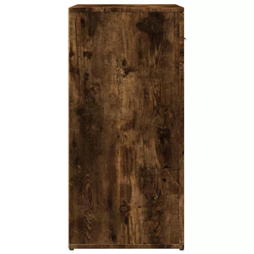 2 db füstös tölgy színű szerelt fa tálalószekrény 79x38x80 cm