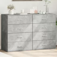   2 db betonszürke szerelt fa tálalószekrény 60 x 39 x 80 cm
