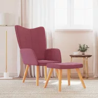 Bordó szövet pihenőfotel lábtartóval