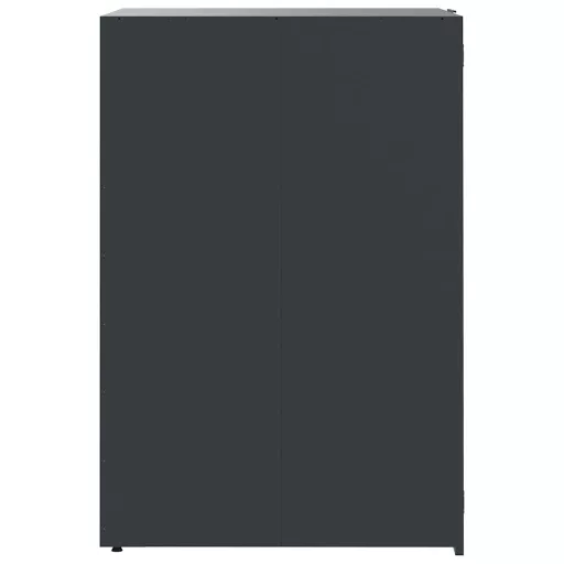 Antracit acél tároló 4 szemeteskukához 276 x 79 x 117 cm