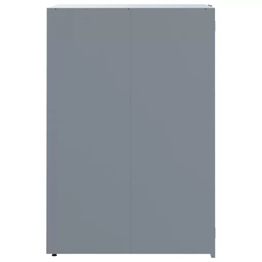 Szürke acél kerekes tároló 5 szemeteskukához 345 x 79 x 117 cm