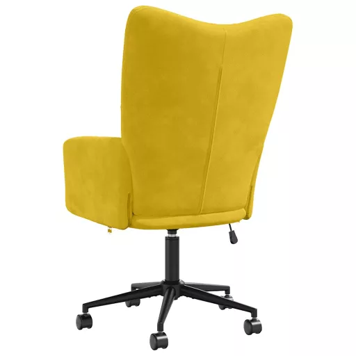 Mustársárga bársony pihenőfotel