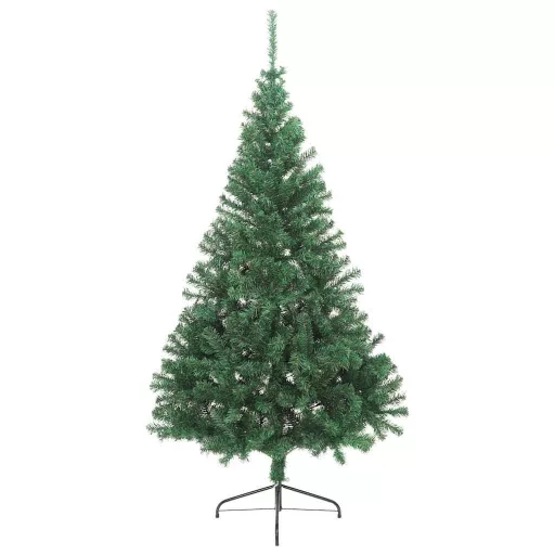 Zöld PVC fél műkarácsonyfa állvánnyal 240 cm