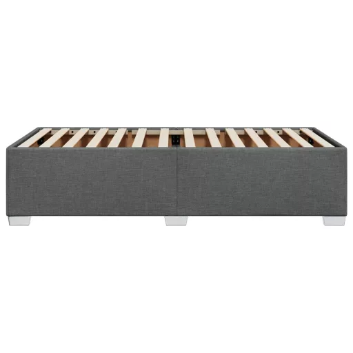 Sötétszürke szövet ágykeret matrac nélkül 80x200 cm