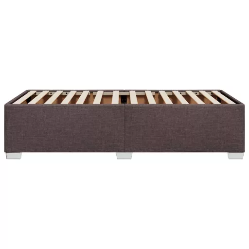 Sötétbarna szövet ágykeret matrac nélkül 80x200 cm