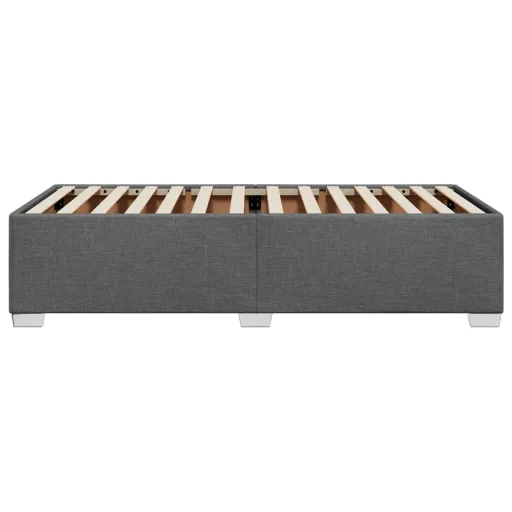 Sötétszürke szövet ágykeret matrac nélkül 100x200 cm