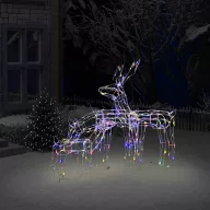   3 részes karácsonyi rénszarvas díszvilágítás 229 LED-del