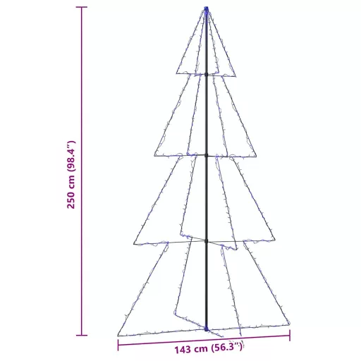 360 LED-es beltéri/kültéri kúp alakú karácsonyfa 143 x 250 cm