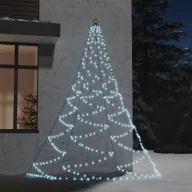   Hideg fehér beltéri kültéri 260 LED-es fali fa fém kampóval 3 m