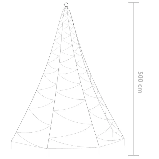 Fémhorgos fali fa 720 kék LED-del 5 m